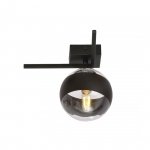 LAMPA SUFITOWA PLAFON CZARNY KLOSZ KULA EMIBIG IMAGO 1G BLACK/STRIPE