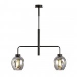 LAMPA WISZĄCA CZARNA NOWOCZESNA SZKLANE KLOSZE EMIBIG LUKKA 2 BLACK/GRAFIT