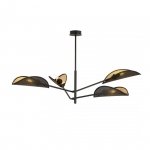 LAMPA WISZĄCA CZARNA DEKORACYJNA DO POKOJU SALONU EMIBIG VENE 4 BLACK/GOLD