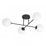 LAMPA SUFITOWA CZARNA KULE SZKLANE DO POKOJU SALONU EMIBIG ROMA 4 BL OPAL