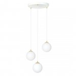 LAMPA WISZĄCA KULE SZKLANE BIAŁE MLECZNE EMIBIG ROYAL 3 WH