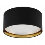 TK LIGHTING BILBAO BLACK/GOLD 3376 LAMPA SUFITOWA PLAFON CZARNO ZŁOTY ABAŻUR 45CM