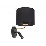 TK LIGHTING RICHI BLACK/GOLD 4234 KINKIET CZARNO ZŁOTY DO CZYTANIA DO SYPIALNI Z WŁĄCZNIKIEM
