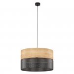 TK LIGHTING NICOL 4798 LAMPA WISZĄCA CZARNA Z IMITACJĄ DREWNA