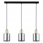 TK LIGHTING SIERRA GOLD 6662 LAMPA WISZĄCA CZARNO ZŁOTA GRAFITOWE SZKLANE KLOSZE