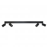 LAMPA SUFITOWA CZARNA PLAFON SPOT LED NOWOCZESNY REFLEKTORKI LIGHT PRESTIGE PERUGIA  LP-0703/4C BK