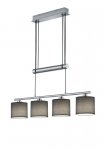 LAMPA WISZĄCA NAD STÓŁ REGULOWANA WYSOKOŚĆ DO JADALNI Z SZARYMI ABAŻURAMI  GARDA 305400411 TRIO