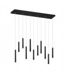LAMPA WISZĄCA LED CZARNA TUBY SOPLE NA LISTWIE DO SALONU SYPIALNI JADALNI TUBULAR 321611132 TRIO