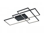 LAMPA SUFITOWA LED CZARNA KWADRATY PROSTOKĄTY NA PILOTA RGB ZMIANA BARWY ŚWIATŁA ŚCIEMNIALNA THIAGO 652690342 TRIO