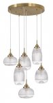 LAMPA WISZĄCA NOWOCZESNA SZKLANA ZŁOTA DO KUCHNI JADALNI NAD STÓŁ LUCES EXCLUSIVAS AHIGAL LE41848
