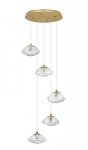 LAMPA WISZĄCA SZKLANA ZŁOTA NOWOCZESNA DO SALONU SYPIALNI KUCHNI LUCES EXCLUSIVAS NAYARIT LE42901