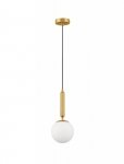 LAMPA WISZĄCA ZŁOTA MOSIĄDZ KLOSZE KULE BIAŁE NAD STÓŁ DO KUCHNI JADALNI SALONU LUCES EXCLUSIVAS AGRO LE43222