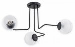 LAMPA SUFITOWA CZARNA MATOWA SZKLANE KULE LEMIR PINOX