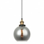 ITALUX CARDENA MDM-4330/1 GD+SG LAMPA WISZĄCA NOWOCZESNA CZARNO ZŁOTA SZKLANY DYMIONY KLOSZ 