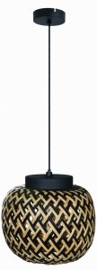 REALITY ELAINE 342211-30 LAMPA WISZĄCA DEKORACYJNA BAMBUSOWA CZARNA 30cm