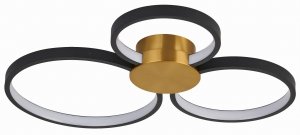 REALITY CONDIDA 641103-32 PLAFON LAMPA CZARNO ZŁOTA KOŁA LED OBRĘCZE RINGI