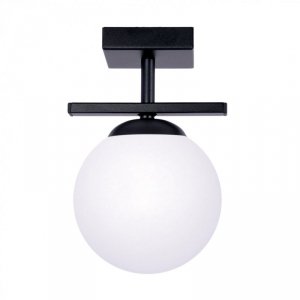 ZUMALINE 1210 GLOBE LAMPA SUFITOWA CZARNA BIAŁA KULA SZKLANA PLAFON