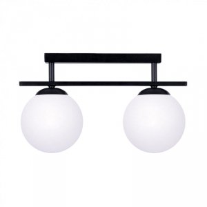 ZUMALINE 1211 GLOBE LAMPA SUFITOWA CZARNA PLAFON BIAŁE KULE
