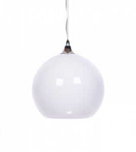 NOWOCZESNA LAMPA WISZĄCA SZKLANA BIAŁA MOLTON