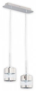 LAMPA WISZĄCA CHROM SZKLANA NAD STÓŁ CHROMS LEMIR