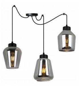 Lampa wisząca ze szklanymi kloszami - SPIDER RIJEKA 2383/3/G LIGHT HOME