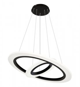 Designerska lampa LED COSMO, biało-czarna, energooszczędna, regulowana, wbudowany LED