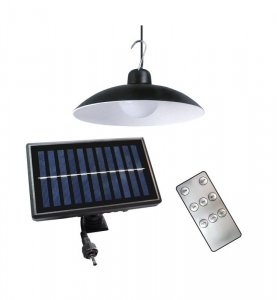 Lampa solarna SATURN, do ogrodu, na taras, balkon, wisząca, zewnętrzna, czujnik zmierzchu