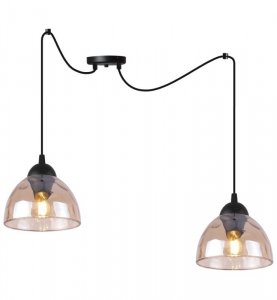 Lampa wisząca VENICE, sufitowa, żyrandol, pająk, szklane miodowe klosze, elegancki, loft, E27