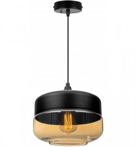 OUTLET -10% Nowoczesna Lampa Wisząca ze Szklanym Kloszem Retro