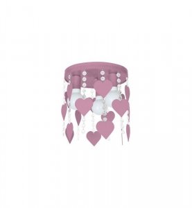Lampa sufitowa plafon CORAZON, w kolorze różowym, dziecięca, potrójna