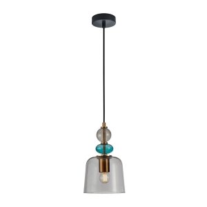 ITALUX NAMOS PND-27092B-MC-BRO LAMPA WISZĄCA KOLOROWE SZKŁO KLOSZ SZKLANY DO SALONU JADALNI SYPIALNI KUCHNI