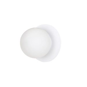 KINKIET KULA BIAŁA NOWOCZESNY EMIBIG MINERVA K1 WHITE
