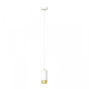 LAMPA WISZĄCA TUBA NAD STÓŁ DO KUCHNI JADALNI EMIBIG FUMIKO 1 WH/GOLD