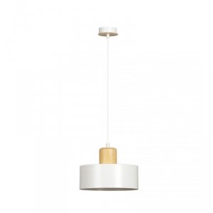 LAMPA WISZĄCA NAD STÓŁ Z DREWNEM EMIBIG TORIN 1 WHITE