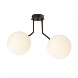 LAMPA WISZĄCA CZARNA NOWOCZESNA KLOSZE KULE EMIBIG NOVA 2 BLACK/OPAL