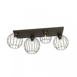 LAMPA SUFITOWA PLAFON CZARNY DRUCIANY NEST 4 BL oprawa oświetleniowa