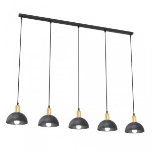 LAMPA WISZĄCA NAD STÓŁ CZARNO ZŁOTA EMIBIG MOTO 5 BL oprawa oświetleniowa