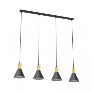 EMIBIG LAMPA WISZĄCA CZARNO ZŁOTA NAD STÓŁ ROSA 4 BL oprawa oświetleniowa