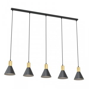 EMIBIG LAMPA WISZĄCA CZARNO ZŁOTA NAD STÓŁ ROSA 5 BL oprawa oświetleniowa