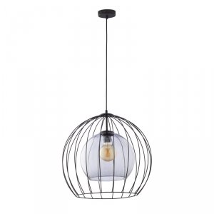 TK LIGHTING UNIVERSO BLACK 2552 LAMPA WISZĄCA CZARNA DRUCIANA Z KLOSZEM 50CM DUŻA