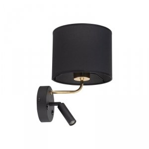 TK LIGHTING RICHI BLACK/GOLD 4234 KINKIET CZARNO ZŁOTY DO CZYTANIA DO SYPIALNI Z WŁĄCZNIKIEM