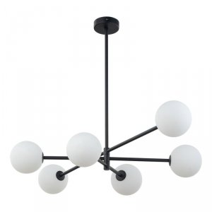TK LIGHTING SARIUS BLACK 4732 LAMPA SUFITOWA WISZĄCA CZARNA SZKLANE KULE BIAŁE MLECZNE