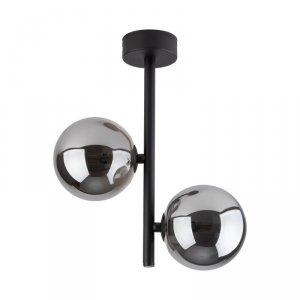 TK LIGHTING ESTERA BLACK 6706 LAMPA SUFITOWA PLAFON PODWÓJNY CZARNY SZKLANE KULE GRAFITOWE