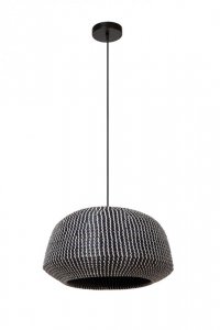 LAMPA WISZĄCA CZARNA Z TRAWY MORSKIEJ DEKORACYJNA DO SALONU JADALNI NAD STÓŁ LUCIDE MADUKA 10450/47/30