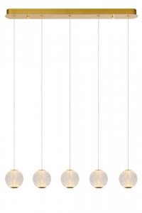 LAMPA WISZĄCA ZŁOTA DEKORACYJNA KULE LUCIDE CINTRA 13499/21/60