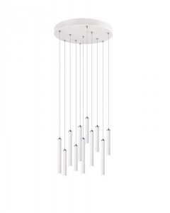 LAMPA WISZĄCA LED BIAŁA TUBY SOPLE NA KOLE DO SALONU SYPIALNI JADALNI TUBULAR 321691131 TRIO