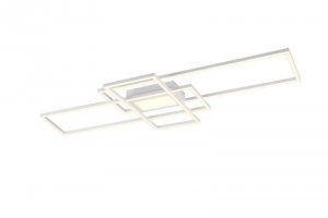 LAMPA SUFITOWA LED BIAŁA NA PILOTA NOWOCZESNA PLAFON RAMKI PROSTOKĄTY KWADRATY DO SALONU KUCHNI SYPIALNI  IRVINE 620010431 TRIO
