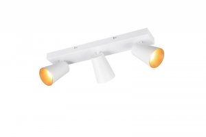 LAMPA SUFITOWA BIAŁA NOWOCZESNA DO POKOJU KUCHNI REFLEKTORKI SPOT TRIO SHARP