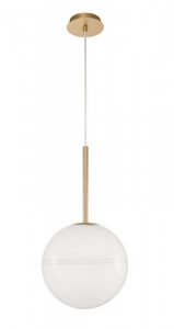 LAMPA ZŁOTA MOSIĄDZ KULA BIAŁA NOWOCZESNA DO SALONU SYPIALNI KUCHNI JADALNI LUCES EXCLUSIVAS PEREZ LE41746
