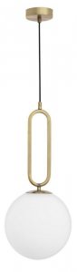 LAMPA WISZĄCA DEKORACYJNA KULA BIAŁA SZKLANA DO SALONU SYPIALNI KUCHNI JADALNI LUCES EXCLUSIVAS PINTO LE41762